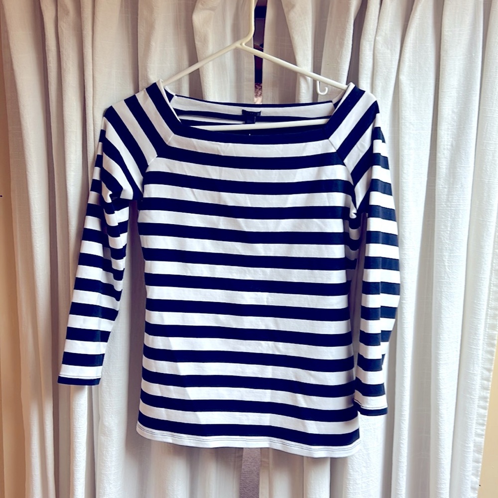 J Crew Boatneck Striped T Shirt NWT